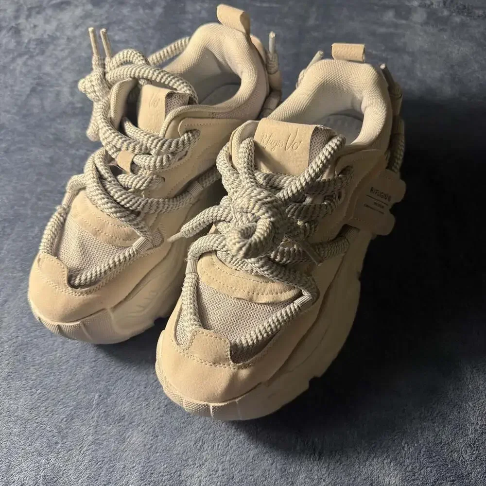 Rifugio Vo Chunky Platform Sneakers Size 41 Light Grey